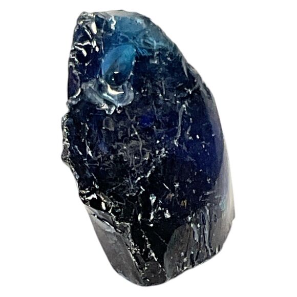 Cobalt Art Glass Cullet Glowing Manganese Slag Glass #5GL37 - Picture 6 of 8